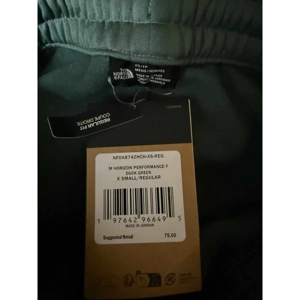 The North Face Men's Horizon Performance Fleece Sweatpants Duck Green XS NWT